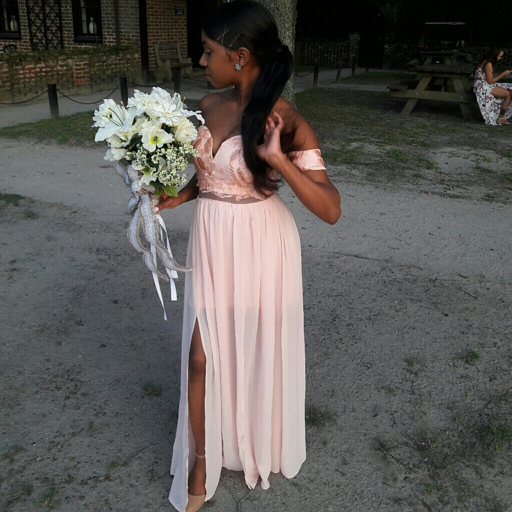 Strapless maxi dress